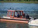 Motor Segelboot mit Motorschaden trieb gegen Alte Liebe bei Koeln Rodenkirchen P115